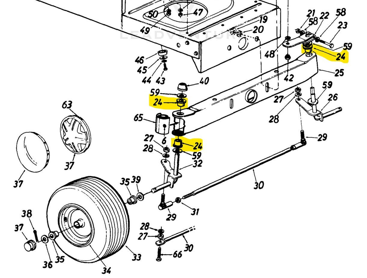 Lifetime Warranty MTD 941-0659 741-0659 Spindle Flange Bushing Yard-Man Cub Cadet Craftsman , Set of 4