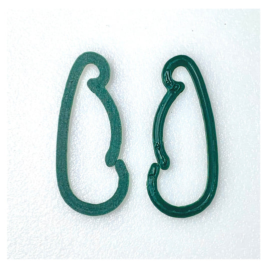 Premium Christmas Ornament Hangers Hooks, Forest Green Indoor/Outdoor Plastic, Package of 60