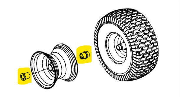 MTD 741-0990B 741-0516B 741-0990A 3/4in Flange Bearing Front Wheel Bushing Set 4 Pack Lifetime Warranty Cub Cadet Troy-Bilt Craftsman Huskee exploded parts diagram