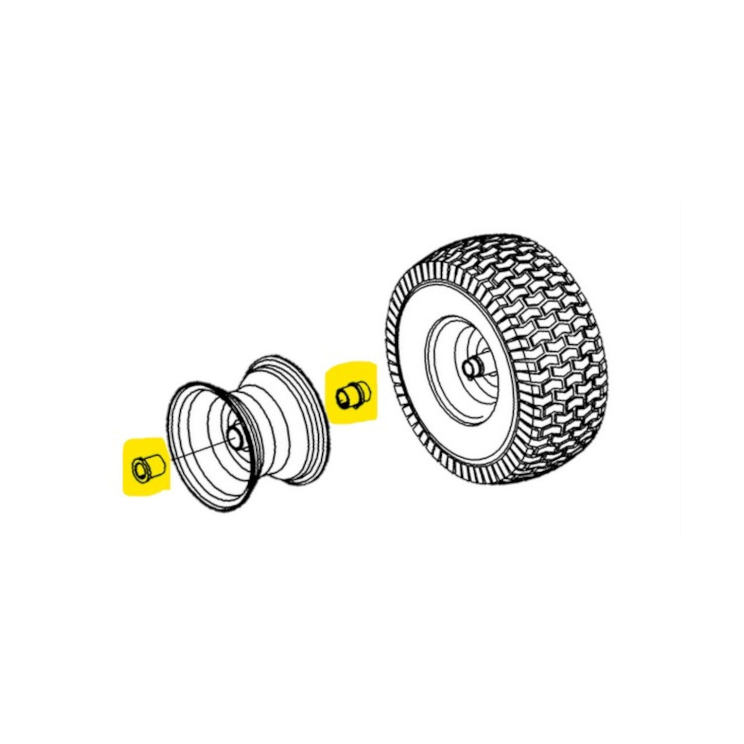 Front Wheel Bushing Set Fits Cub Cadet CC30 CC30E FMZ50 GT1054 GT1554 GTX1054, 3/4" Axle, 4 Pack, Lifetime Warranty